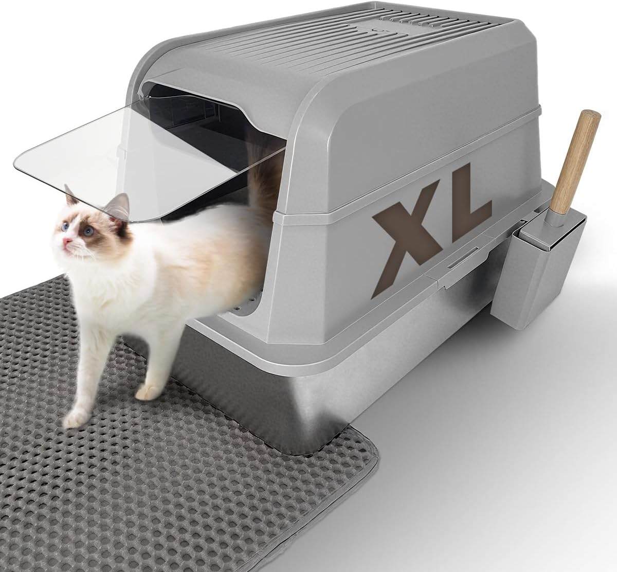 Stainless Steel Litter Box with Lid for Extra Large Cats