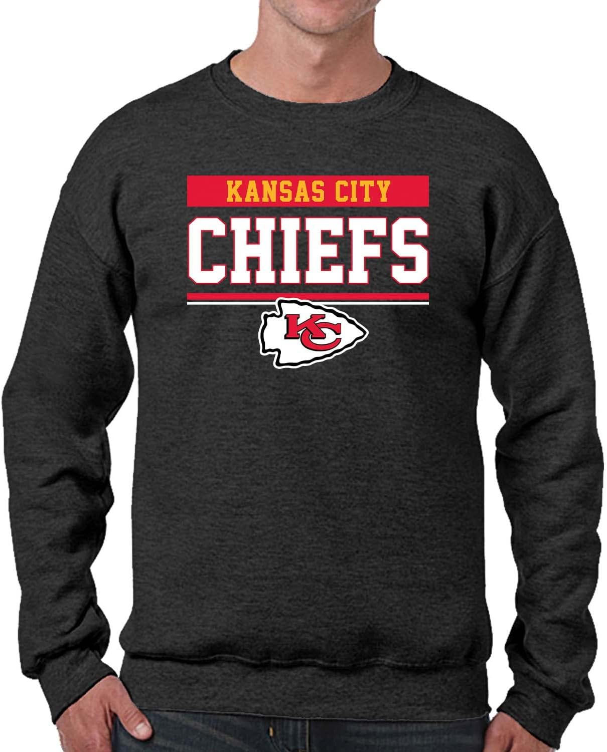 Kansas City Chiefs Charcoal Crewneck Sweatshirt for Gameday