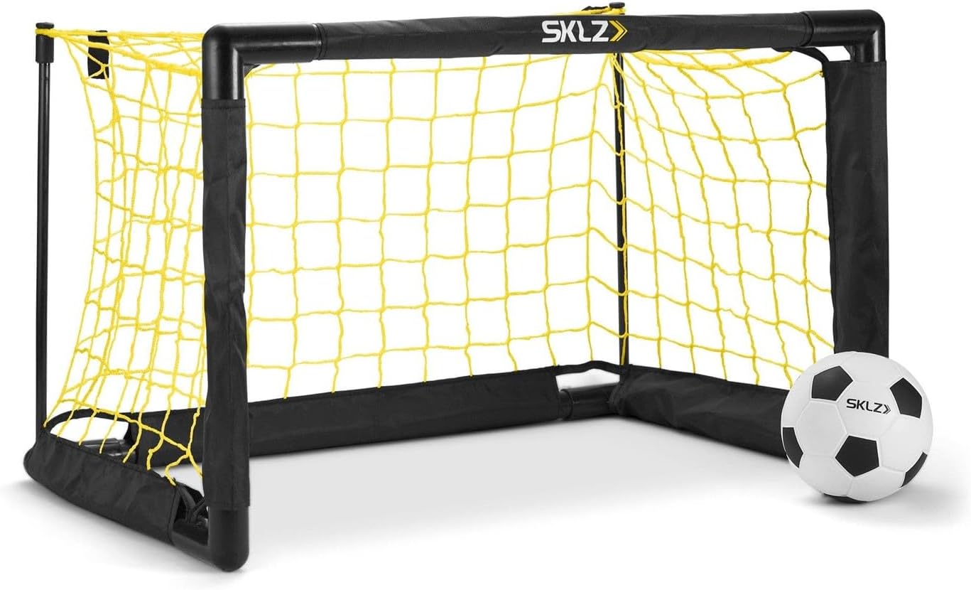 SKLZ Pro Mini Soccer Goal with Soft Ball for Indoor Fun