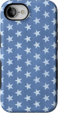 Casely iPhone 16e Case Coastal Blues Denim Stars - Bold Protection