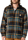 Rugged Flex Men's Relaxed Flannel Fleece Lined Hooded Shirt Jac