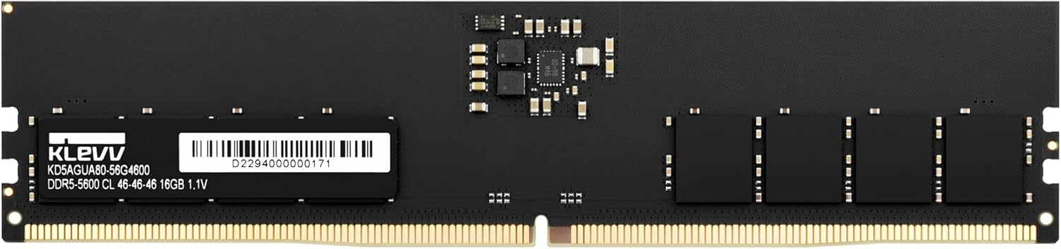 KLEVV DDR5 32GB 5600MHz CL46 UDIMM Memory for Gaming