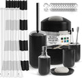 Clara Clark Bathroom Set - 20PC Black Bathroom Accessories Set
