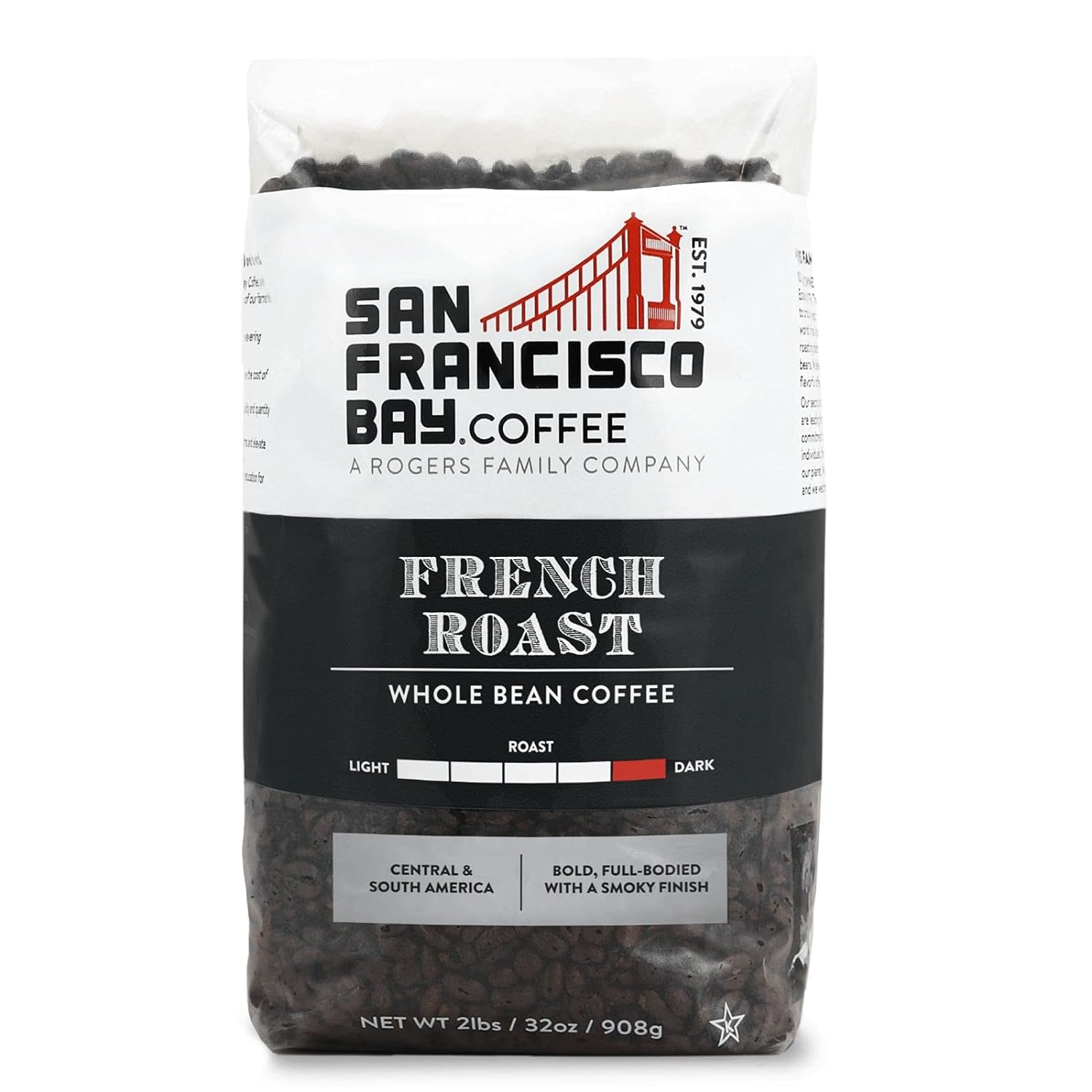 Bold & Intense French Roast Coffee - 908g Whole Beans