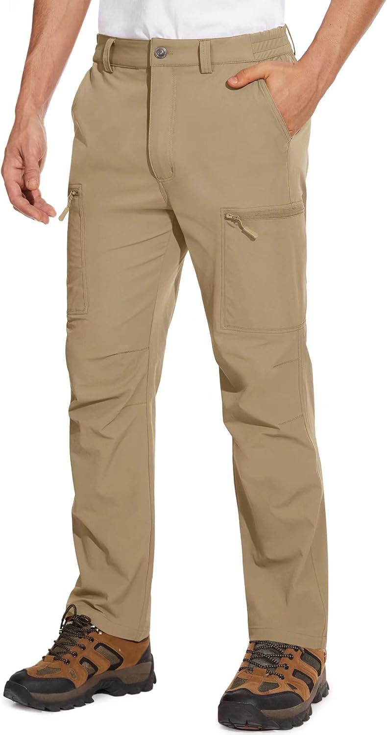 MAGCOMSEN Men's Hiking Pants: Lightweight, Water Resistant, 6 Pockets