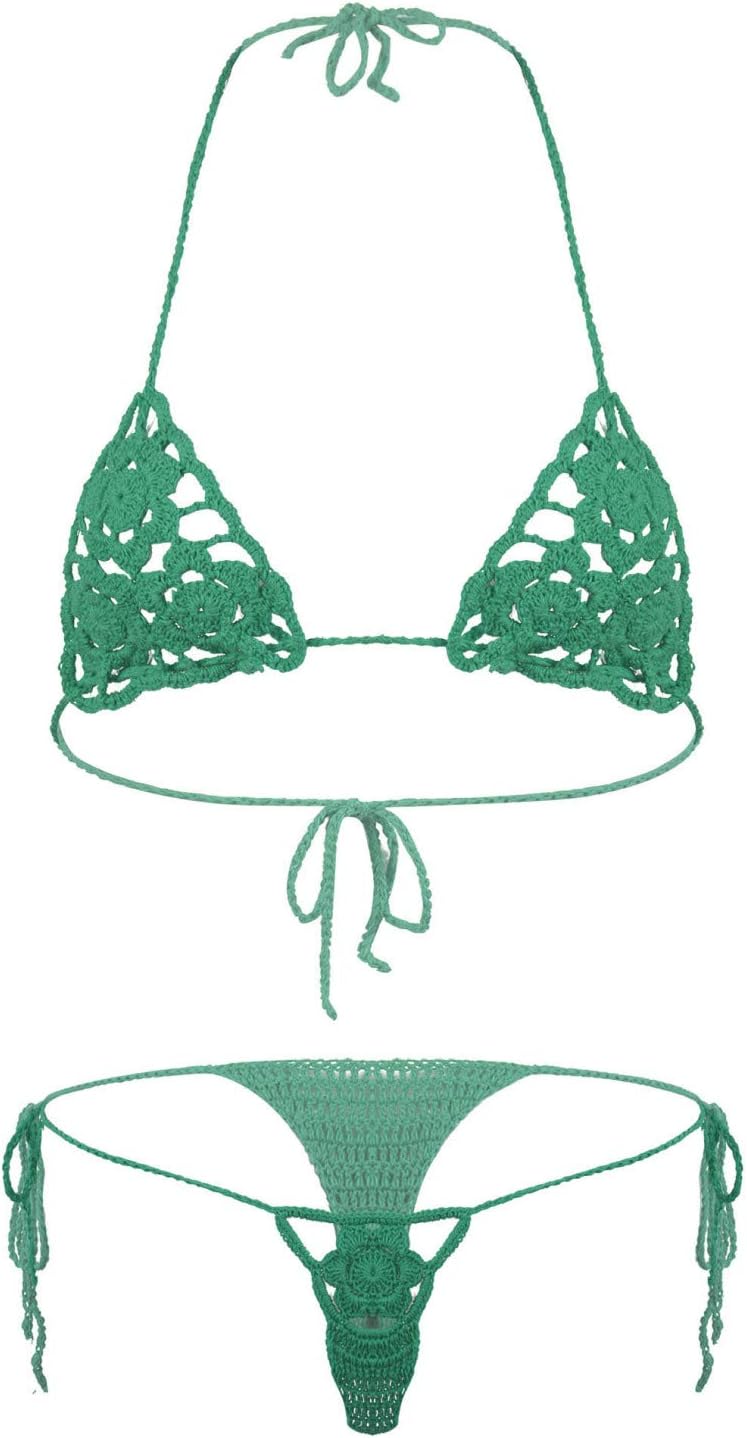 YiZYiF Handmade Crochet Micro Bikini - Sexy G-String Lingerie