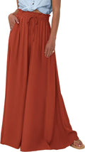 Wide Leg Palazzo Pants High Waisted Flowy Pants - Summer Casual