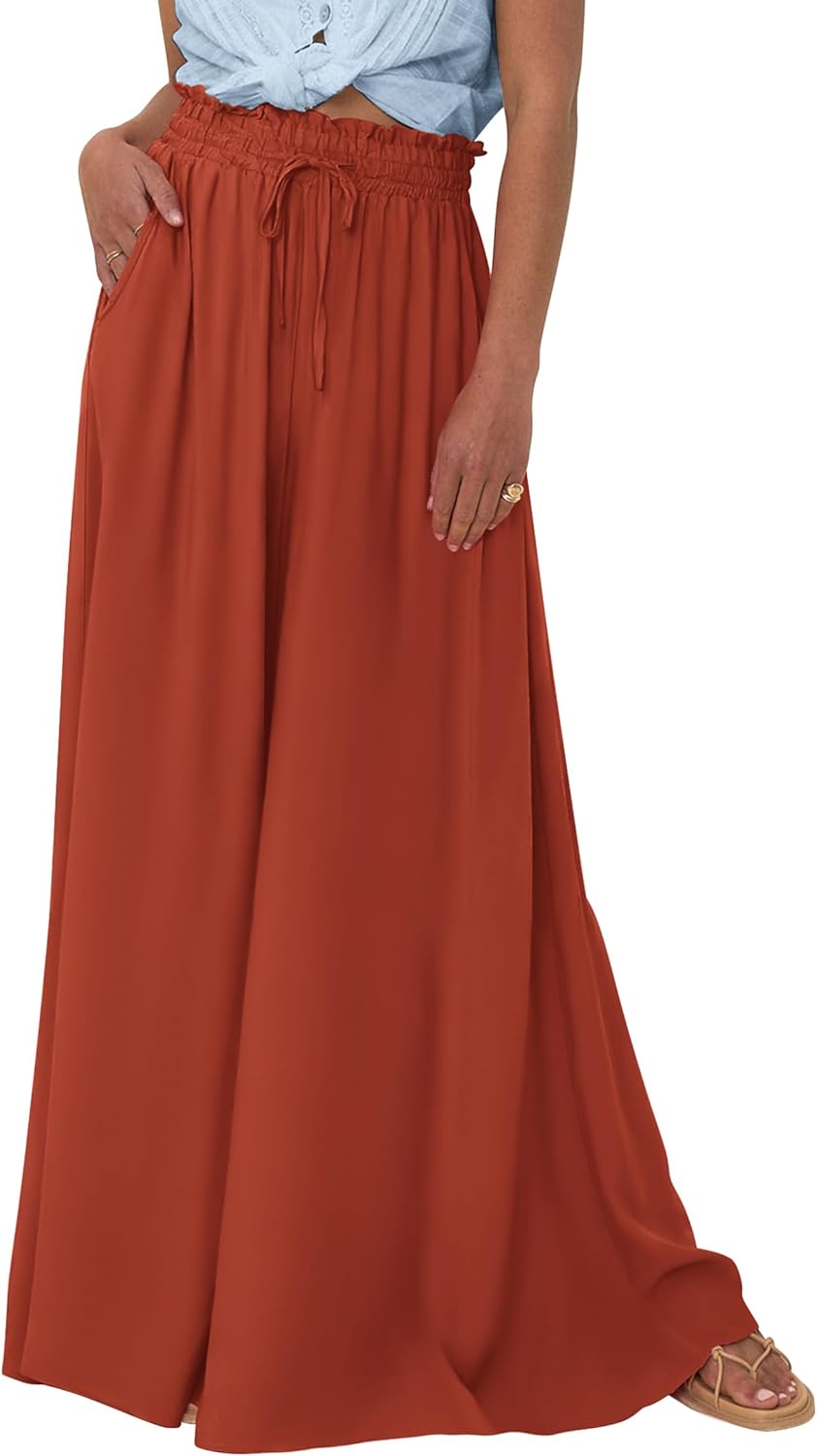 PRETTYGARDEN Women's Summer Wide Leg Palazzo Pants for Comfort