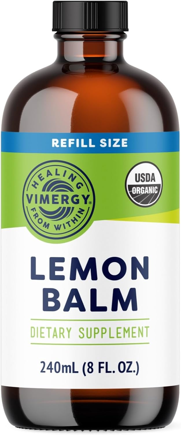 Vimergy Organic Lemon Balm Tincture for Stress Relief & Sleep
