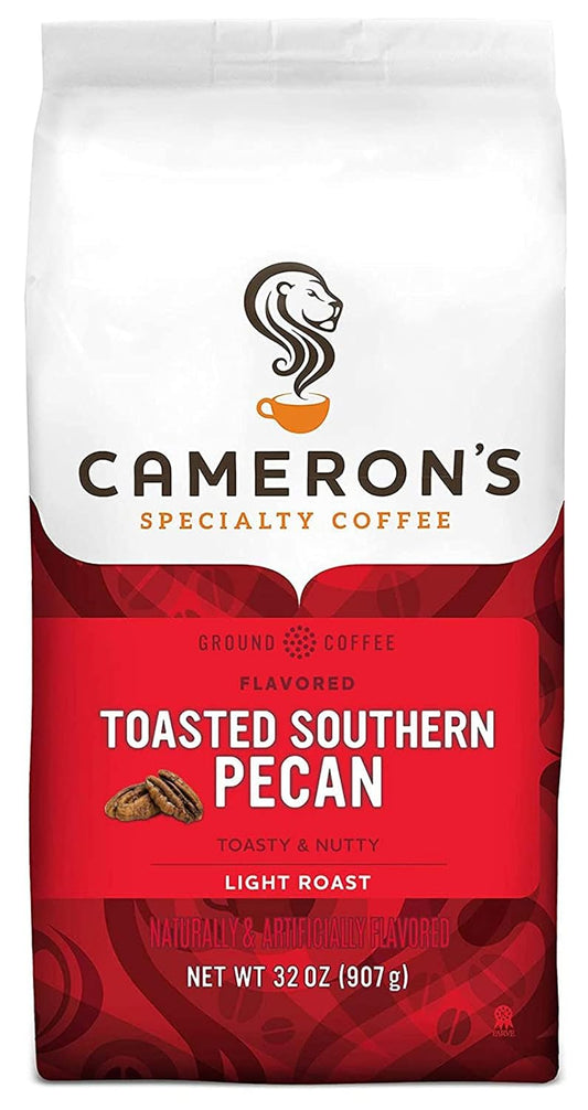 Cameron's Coffee 32oz x 4 Pack - Rich Toasted Pecan Flavor!
