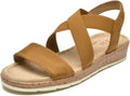 VJH confort Women's Flat Sandals - Comfortable Slip-On Summer Flats as
