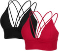 MotoRun Bralettes for Women Strappy Sports Bra - Sexy Push-Up Bralette