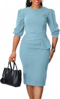 ZVO Midi Dress for Women - Elegant Pencil Dress for Work