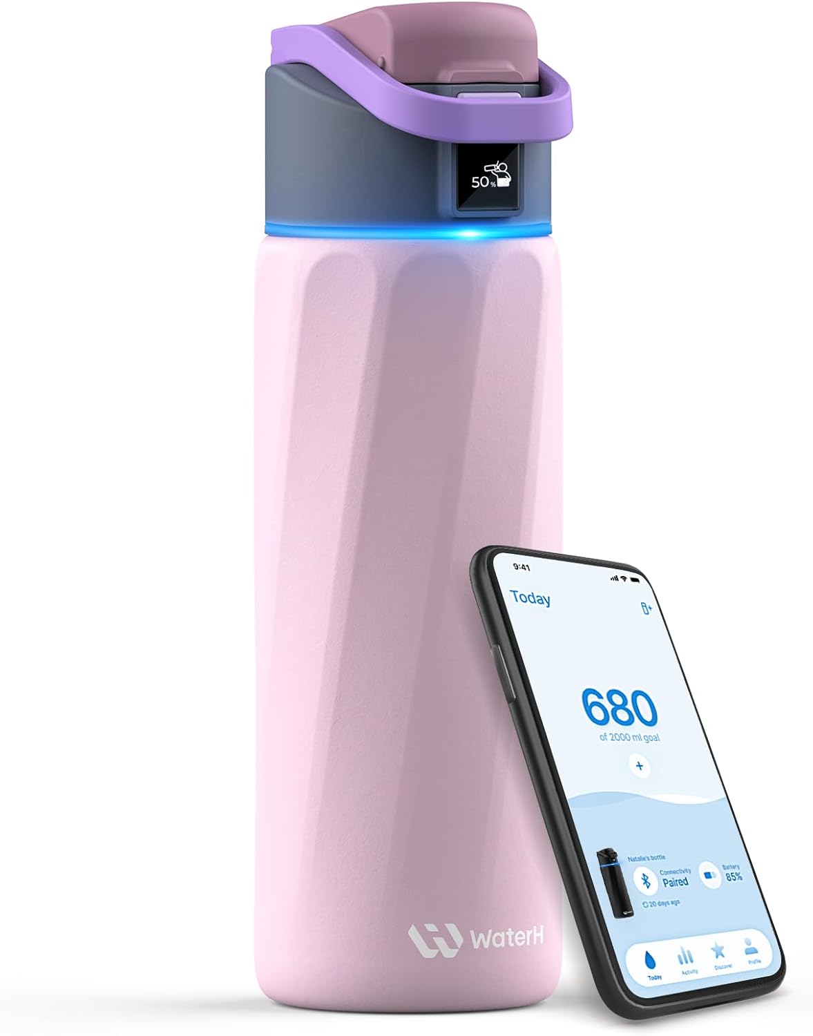 24oz Smart Water Bottle - Stay Hydrated with Reminder