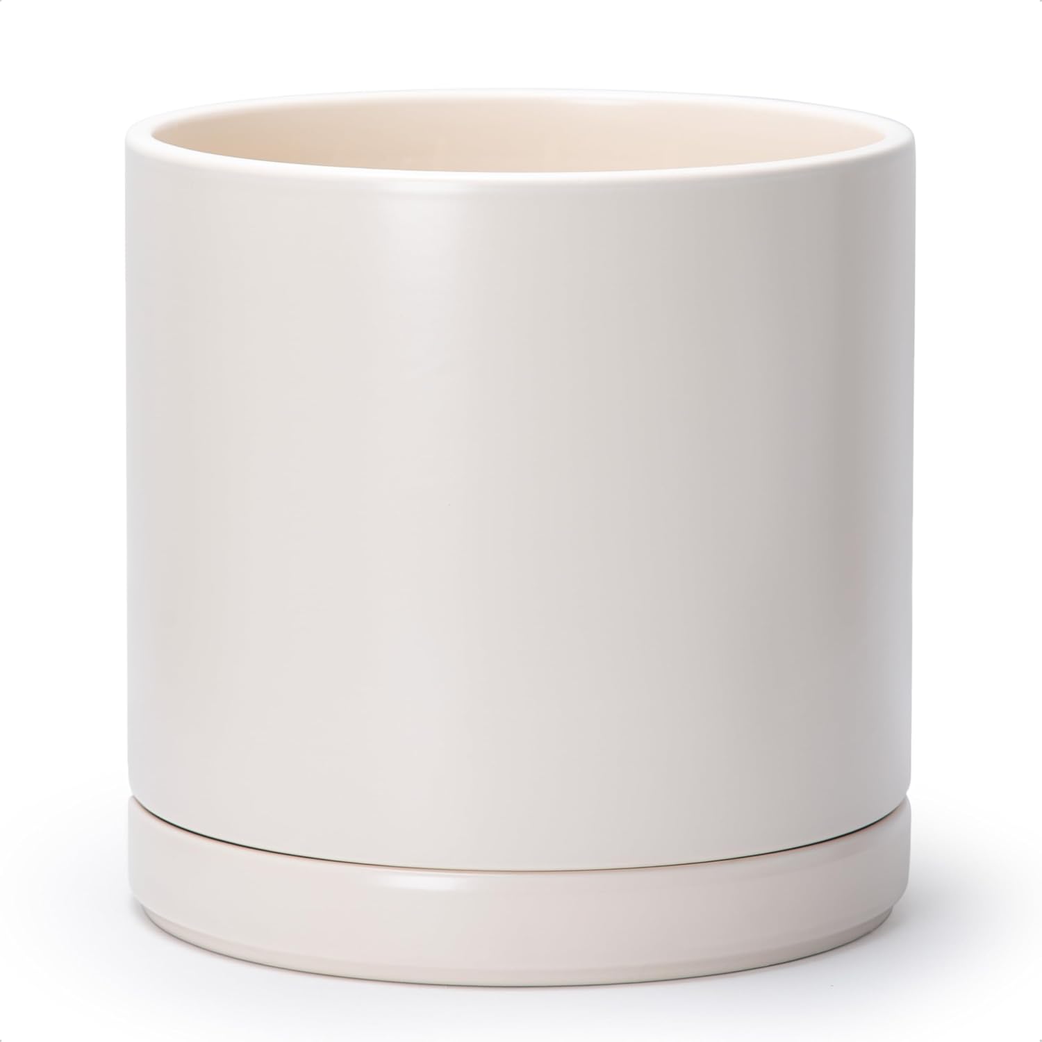 D'vine Dev 12 Inch Ceramic Planter Pot with Drainage Hole