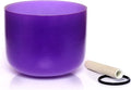 TERRITORY B Note Crown Chakra Purple Colored Quartz Frosted Singing
