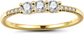 Round Cut Moissanite Wedding Band for Women - Classic Brilliant Ring