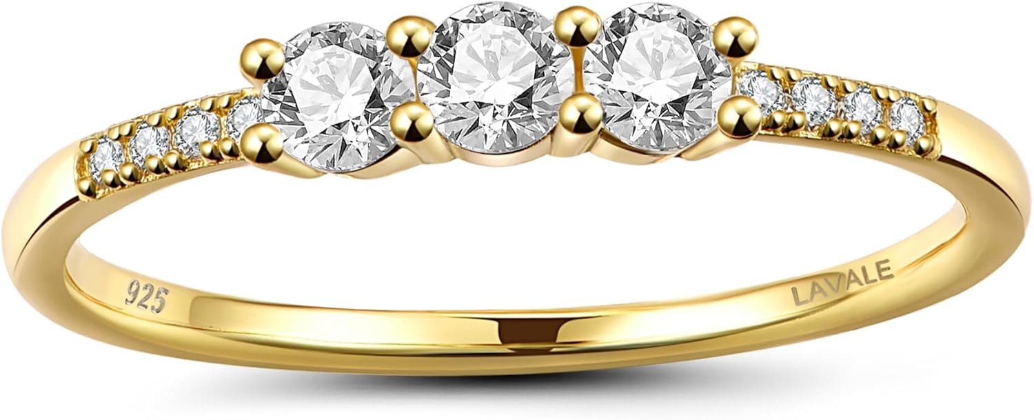 LAVALE Round Cut Moissanite Wedding Band for Women - Elegant Ring