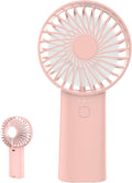 Portable Handheld Fan 3 Speeds USB Rechargeable - Compact Travel Fan