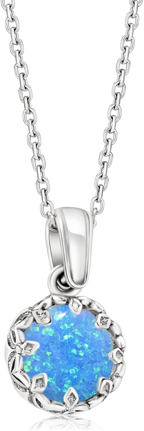 925 Sterling Silver Gemstone Necklace for Women - Minimalist Jewelry