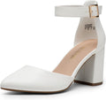 DREAM PAIRS Closed Pointed Toe 3 in Chunky Heel Pumps - Versatile