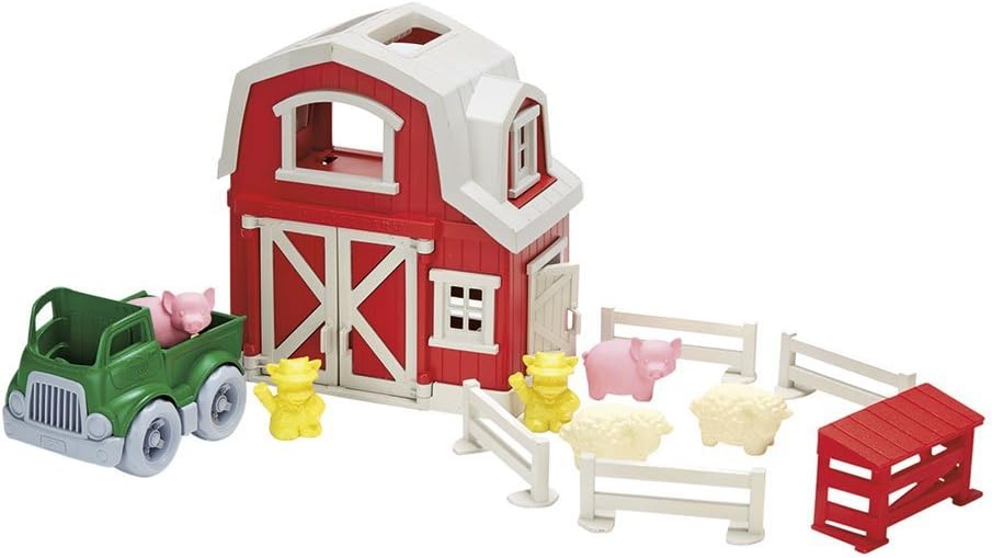 Green Toys Farm Playset - Eco-Friendly Kids Role Play Set