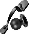 Front Door Handleset Matte Black with Cove Knob - Durable Entry Handle