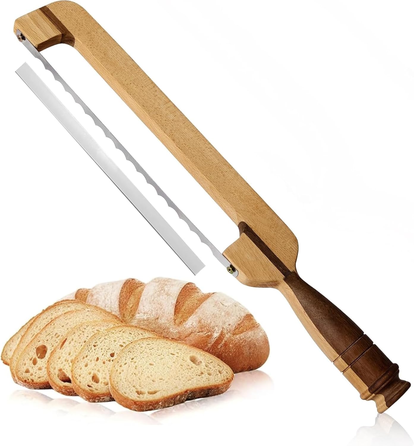 Original Design 16.8in Wooden Bread Knife for Artisan Breads