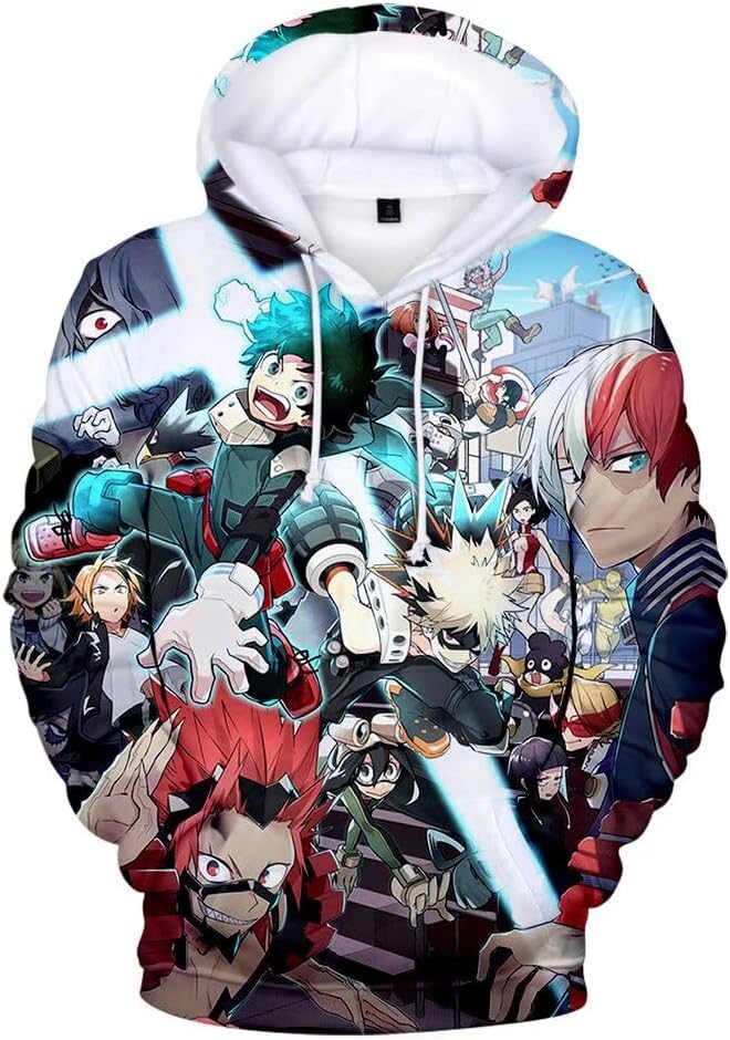 Boku No Hero Fleece Hoodie for Adults - Stylish and Cozy