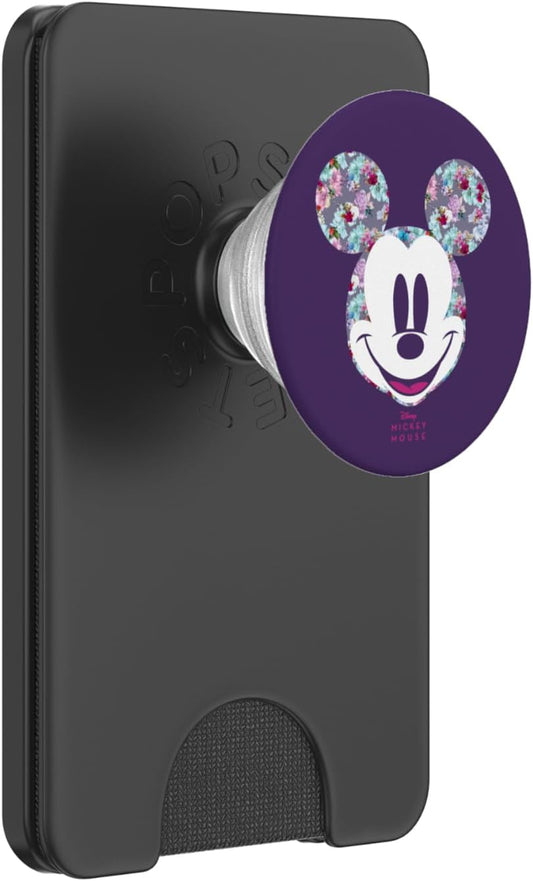 Disney Year of the Mouse Floral Mickey PopSockets Wallet for MagSafe