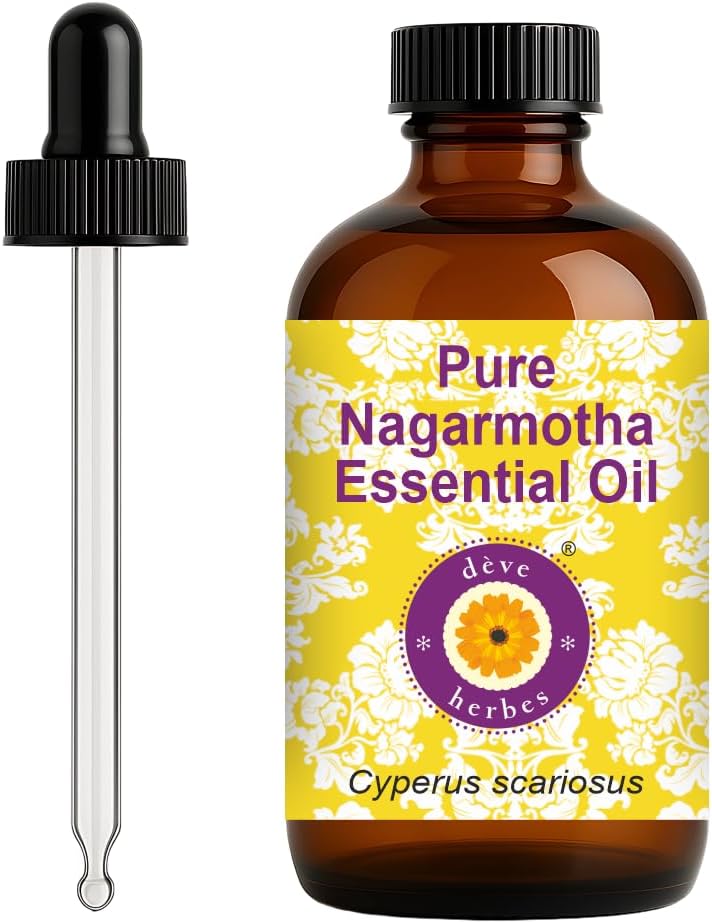 Deve Herbes Pure Nagarmotha Essential Oil for Skin & Hair Care