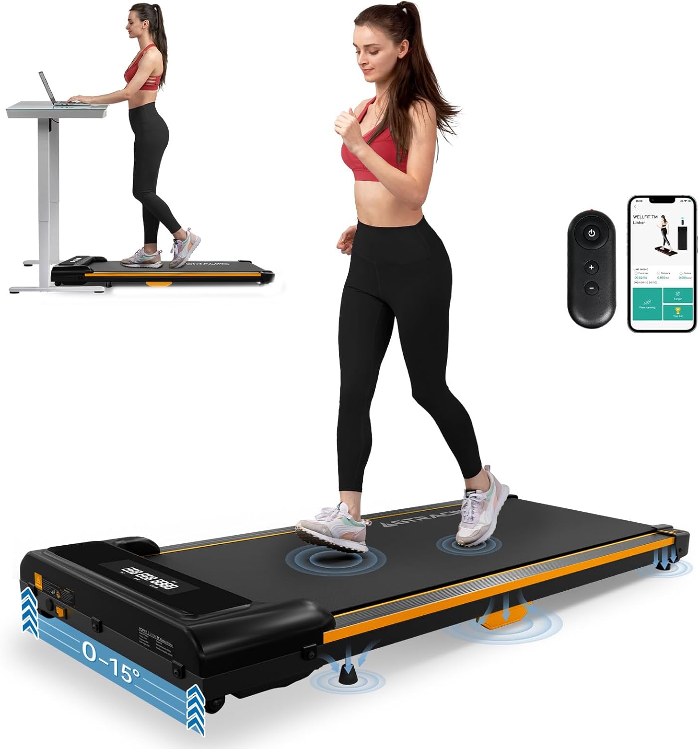 GTRACING Portable Under Desk Treadmill - Jog & Work Efficiently!