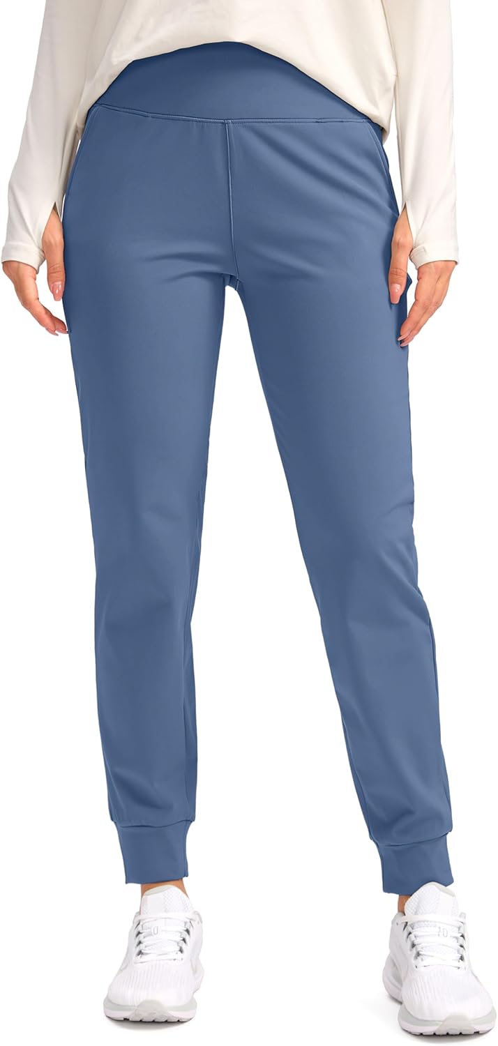 SANTINY Women's Fleece Lined Joggers for Winter Activities