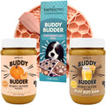 BUDDY BUDDER Pumpkin Pup + Ruff Ruff Raw Red Dog Enrichment Mat