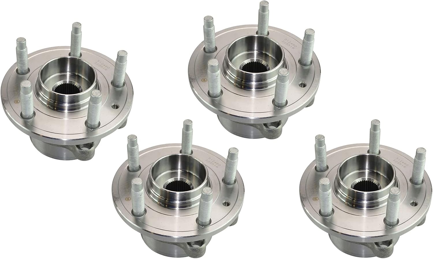 TRQ 2 Piece Front Rear Wheel Bearing Hub Assembly Set
