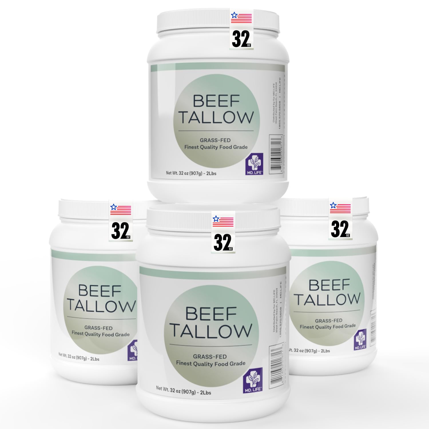 MD.Life Beef Tallow for Cooking - Keto-Friendly Oil Alternative