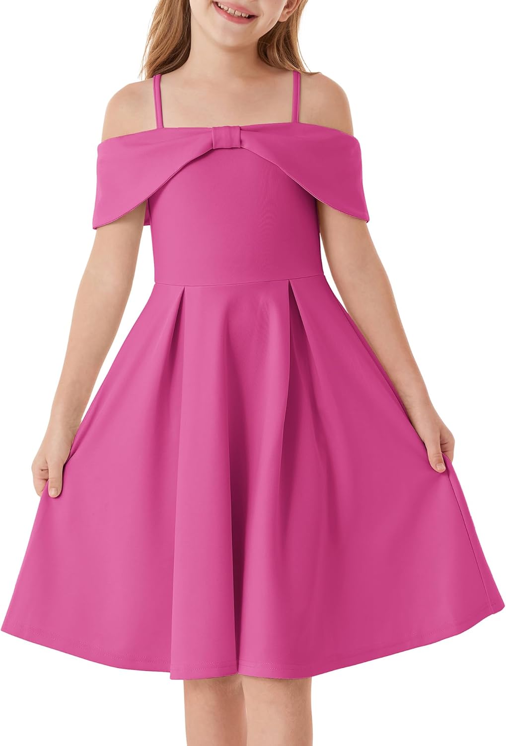 Elegant Off Shoulder A-Line Casual Party Dress for Girls