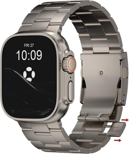 Titanium Band for Apple Watch Ultra by FiNESTONE - Adjustable