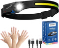 Headlamp Rechargeable LED Waterproof Headlight for Adults - 350 Lumen