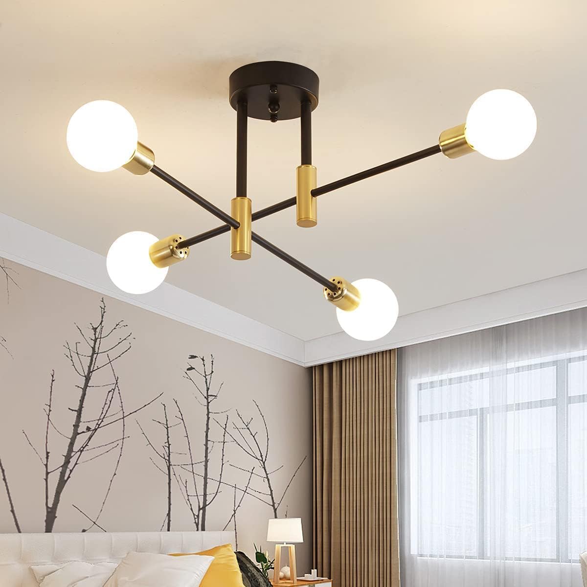 Biewalk Sputnik Chandelier Mid Century Modern Pendant Lighting