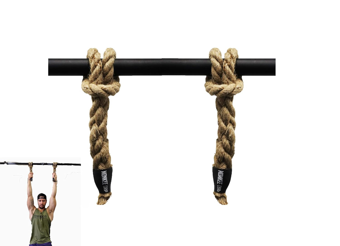 Monkee Grip Original Rope Grips for Enhanced Grip Strength & Endurance