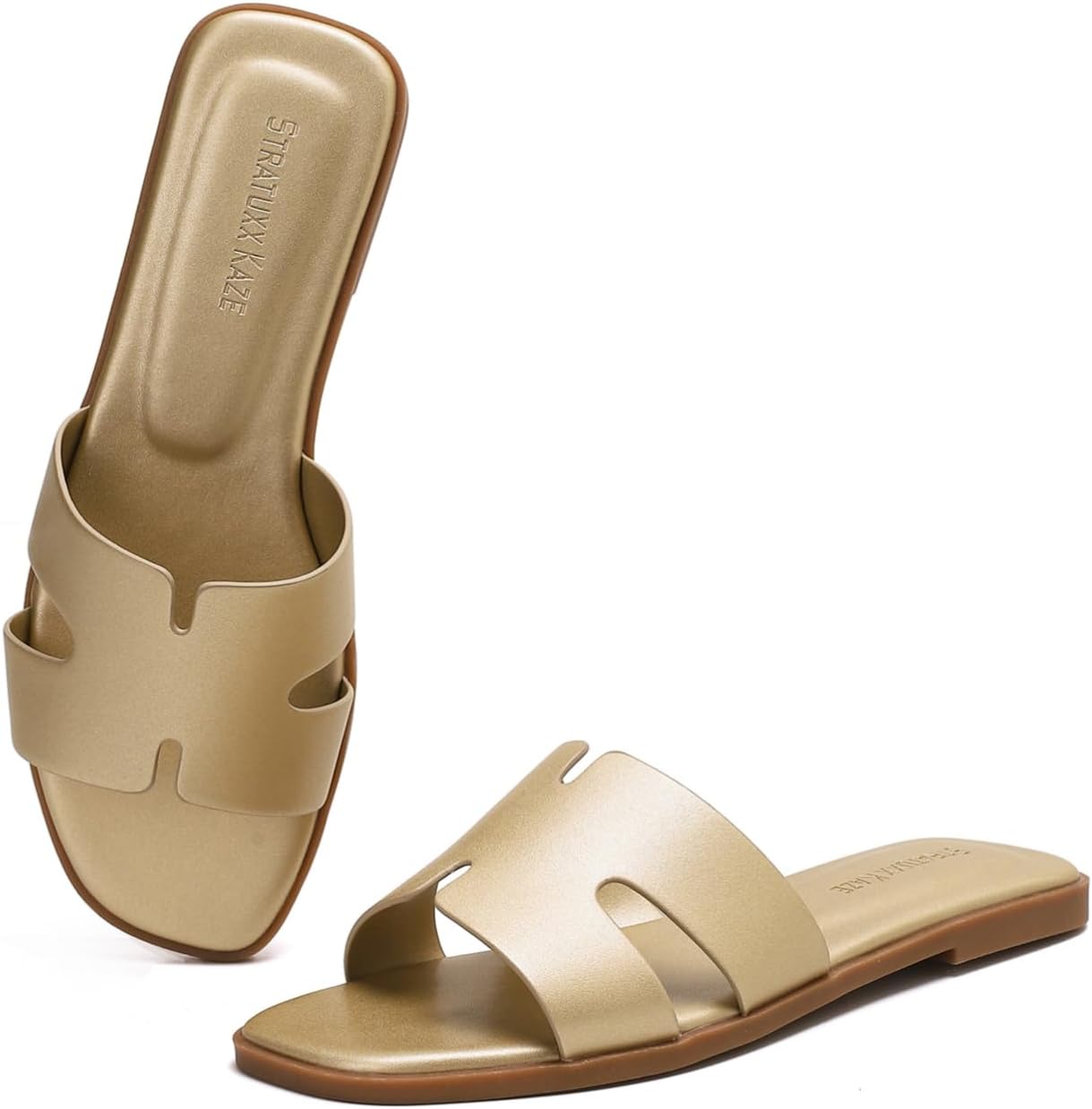 Stratuxx Kaze Open Toe Flat Dress Sandals for Women in Summer