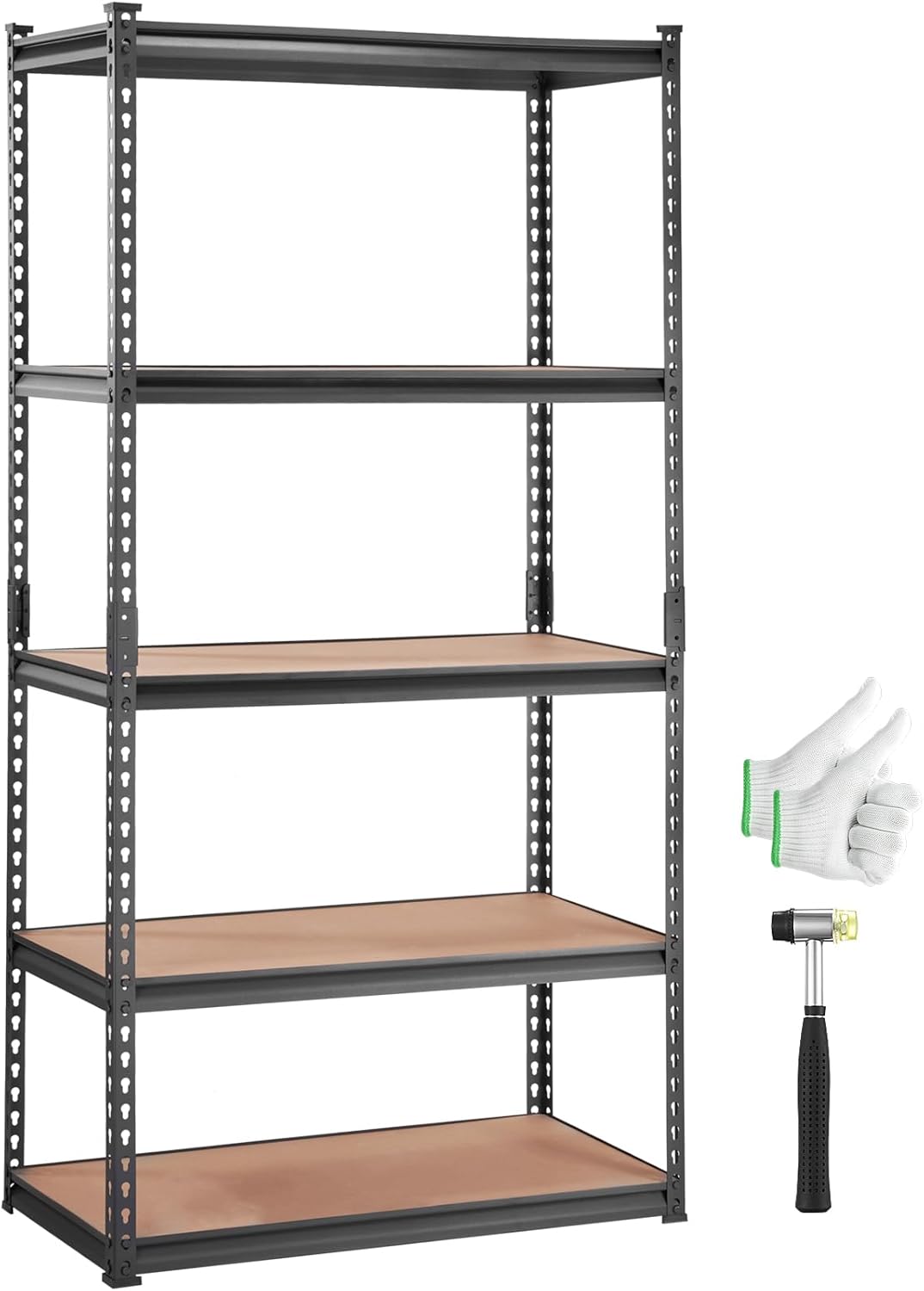 VEVOR 5-Tier Adjustable Storage Shelving Unit for Heavy Duty Use