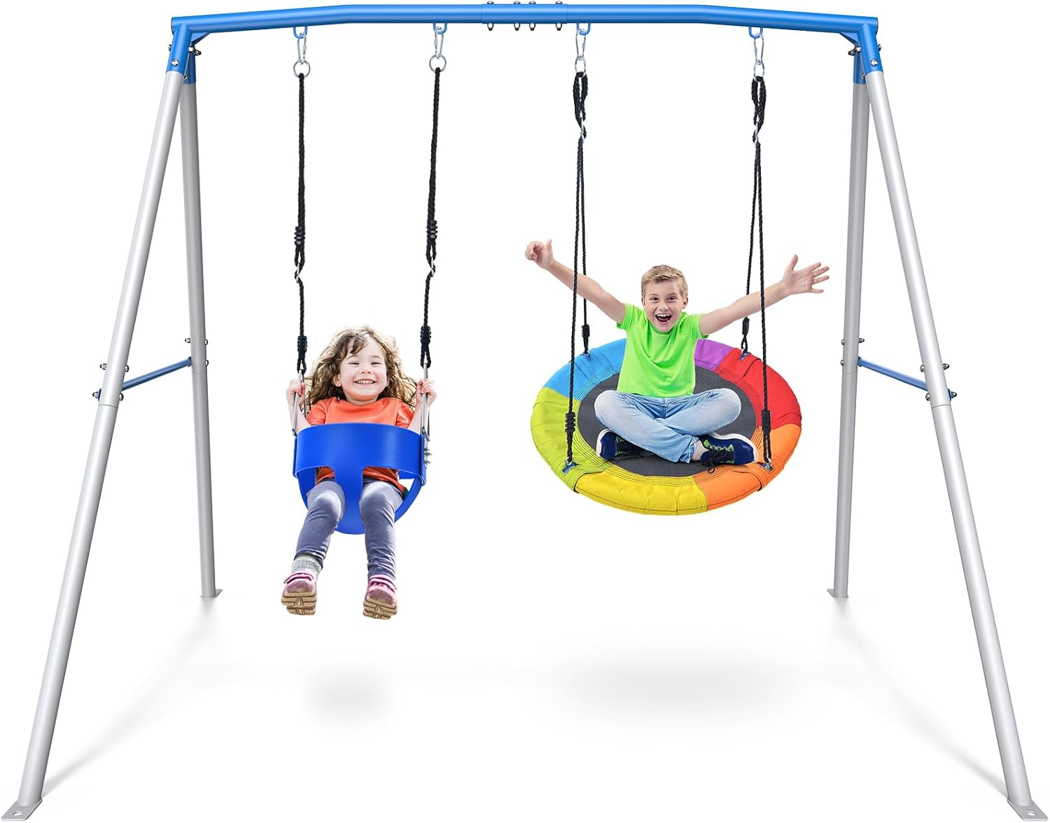 Trekassy Swing Sets for Backyard Fun - Heavy Duty A-Frame Design