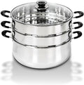 Concord 30 CM Stainless Steel 3 Tier Steamer Pot - Large Capacity