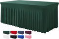 Table Skirts for Rectangle Tables 8ft - One-Piece Hunter Green