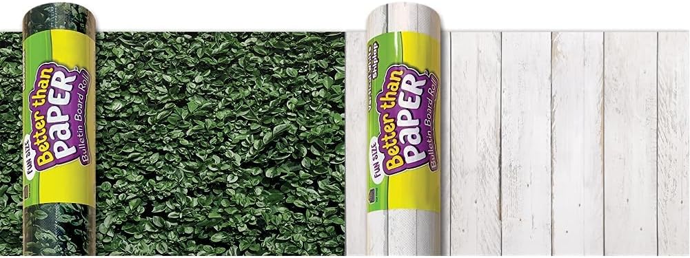 Fun Size Boxwood and Vertical White Shiplap Bulletin Board Rolls