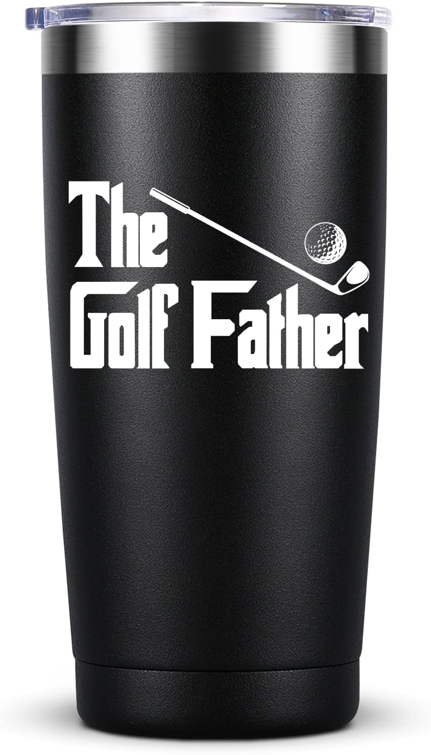 Father's Day 20oz Black Tumbler - Golf Gift for Men