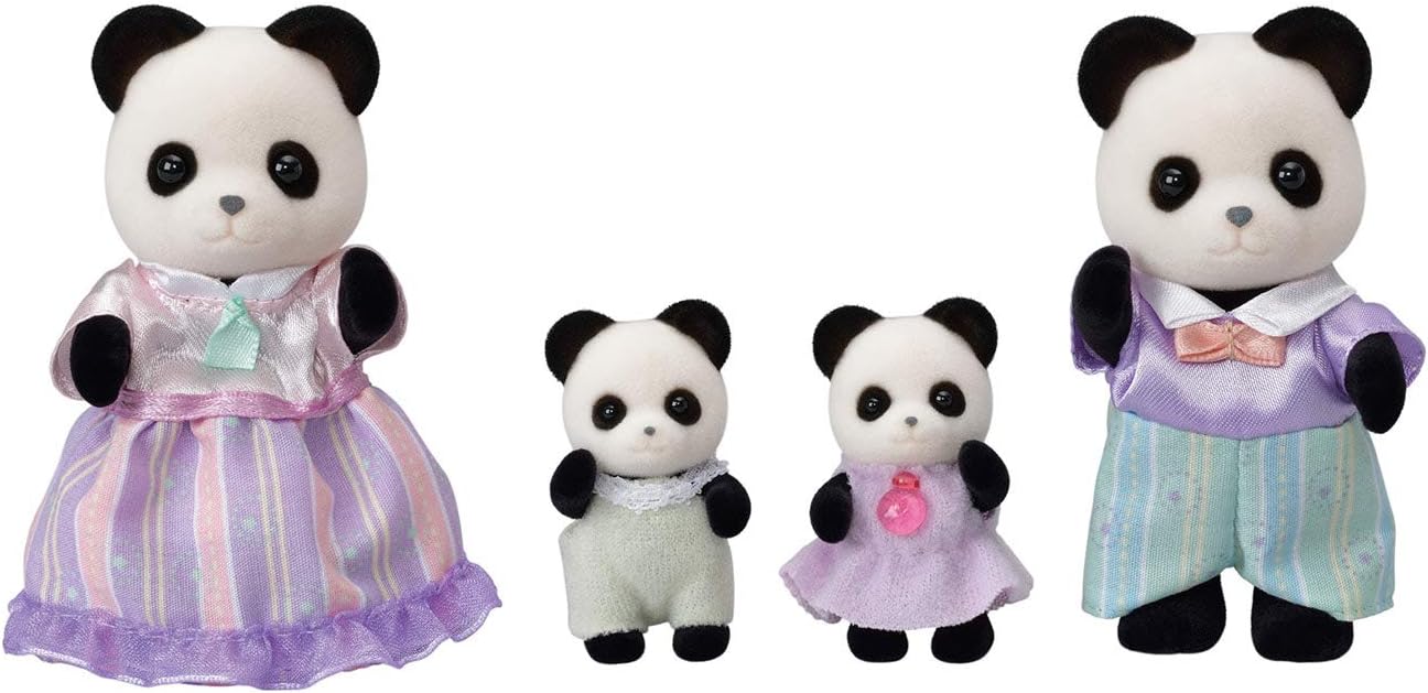 Calico Critters Pookie Panda Family - Collectible Dollhouse Figures