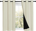 NICETOWN Cold Reducing Curtains Beige 42 by 45 in - Full Blackout